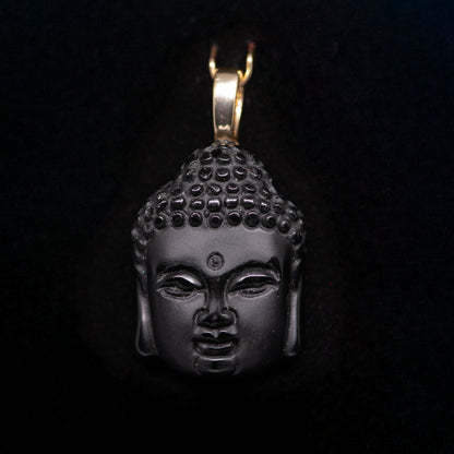 Black Onyx Buddha Face Pendant
